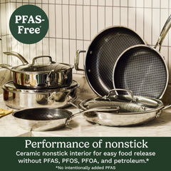 FusionPlus™ Stainless Steel 12" Wok with Lid and Helper Handle